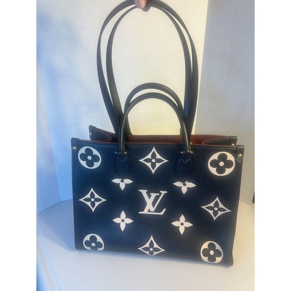 LOUIS VUITTON ON THE GO MM TOTE BAG BICOLOR EMPREINTE LEATHER M45495 - Picture 2 of 16